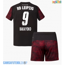Camisa de time de futebol RB Leipzig Johan Bakayoko #9 Replicas 3º Equipamento Infantil 2025-26 Manga Curta (+ Calças curtas)